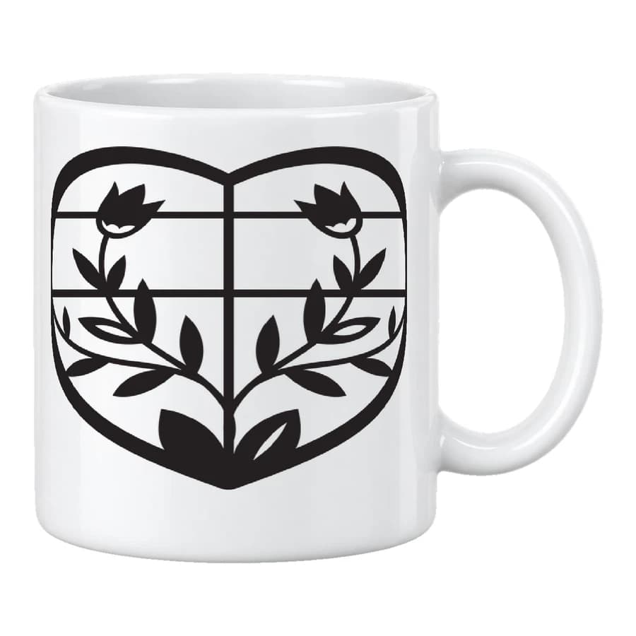 Mug — Cœur romantique — الأمام — أبيض